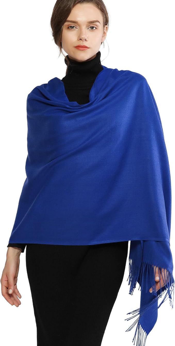 RIIQIICHY Women's Scarf Pashmina Shawls and Wraps for Evening Dress Bridesmaid Wedding Bridal Winter Warm Long Large Scarves