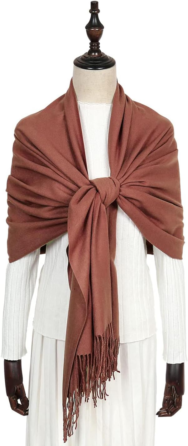RIIQIICHY Women's Scarf Pashmina Shawls and Wraps for Evening Dress Bridesmaid Wedding Bridal Winter Warm Long Large Scarves