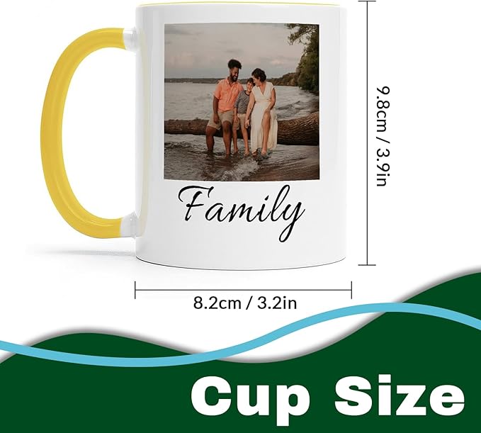 Custom Mug - Personalized Coffee Mug with Image, Logo, or Text | Custom Photo Cup | Customized 11 Oz Ceramic Tea Cup Taza Personalizadas Custom Gifts for Men & Women