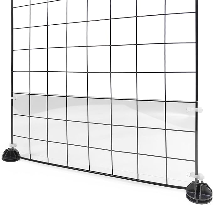 12 Pcs Cage Guard 13.8"x4.7" with Zip Ties Scatter Guard Clear | Cage Liner Flexible Side Lining for Rabbit Guinea Pig C&C Metal Wire Playpen