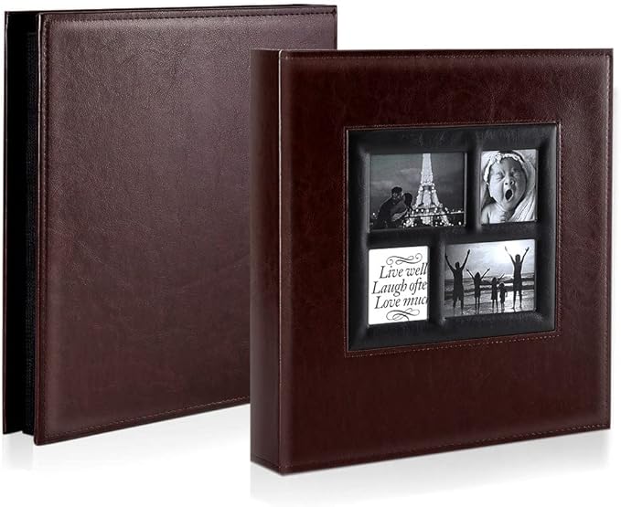 Ywlake Photo Album 4x6 1000 Pockets Photos, Extra Large Capacity Family Wedding Picture Albums Holds 1000 Horizontal and Vertical Photos Brown