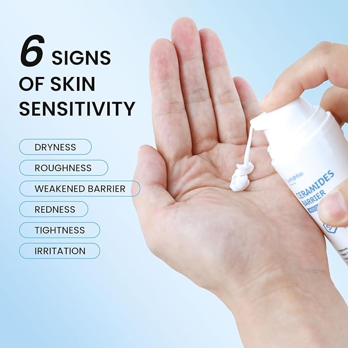5X Ceramide Barrier Moisturizer Face Cream, With Ceramide Hyaluronic Acid Centella Collagen Hydration Relief Redness Reducing Ultra Repair Cream for All Skin Type Sensitive Skin 1PC