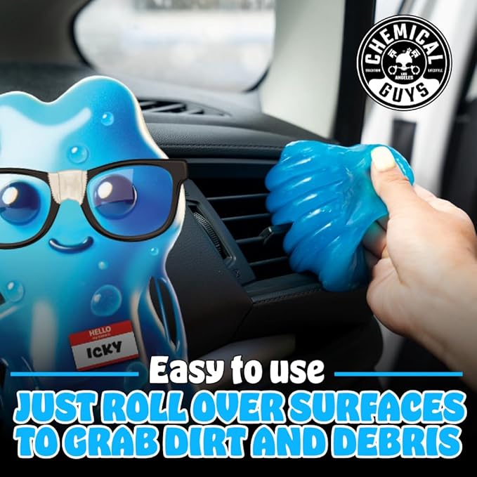 Chemical Guys Car Cleaning Kit Interior 9-Piece - Total Interior Cleaner, Sticky Icky Green Apple & Strawberry Detailing Gel, 3 Detailing Brushes, 3 Towels, Safe for Cars, Trucks, SUVs & More