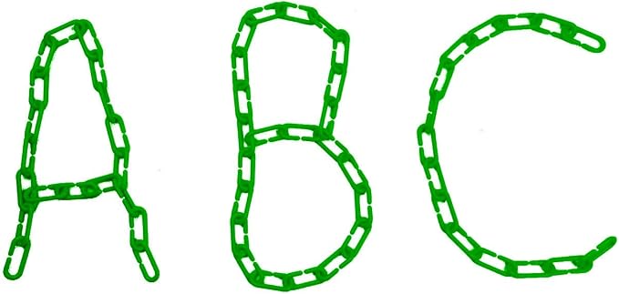 200Pcs Green C-Clips Plastic Chain Links for Birds & Small Pets | Non-Toxic Safe & Durable. Chew-Resistant For Indoor/Outdoor. C-Clip Snaps Together Easily. Plastic Chain Toy For Small Pets