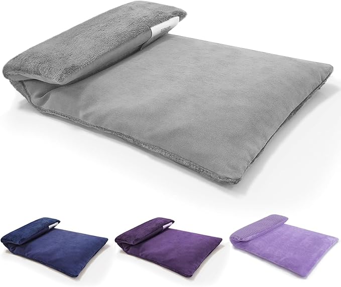 Microwavable Heating Pad with Washable Cover 13x7 Inch Flaxseed Microwave Hot Pack, Lavender Scent, Moist Warm Compress for Relaxation, Non-Electric & Portable