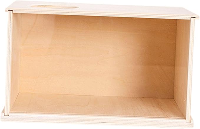 DIY Wooden Hamster Digging Box Clear Acrylic Viewing Panel Multipurpose Stable Structure Easy to Assemble with Lid Enclosure, Size L