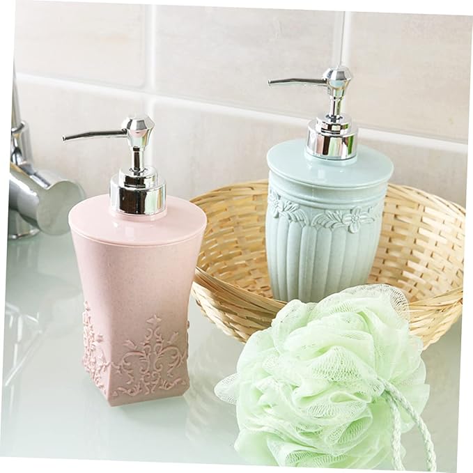 PRETYZOOM Eco-Friendly Plastic Shampoo Bottles Subpackaging Pump Press Emulsion Bottles Reusable Dispensing for Home Travel