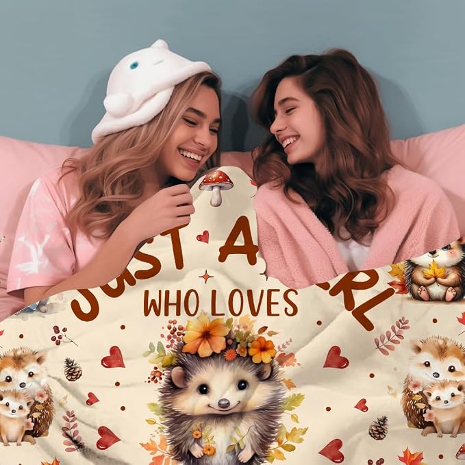 Hedgehog Blanket Gifts for Kids Women Girls,Hedgehogs Accessories Stuff Cute Animal Throw Blankets,Hedgehogs Gifts for Hedgehog Lovers Adults 50"x40"