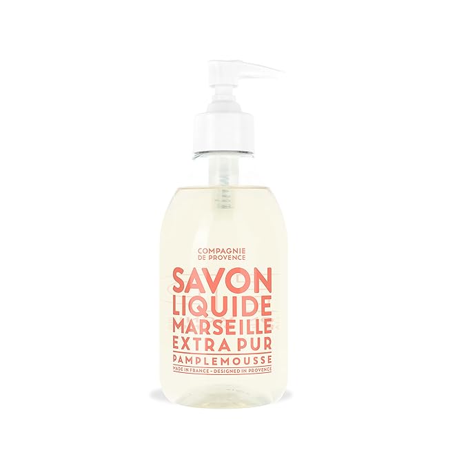 Compagnie de Provence Savon de Marseille Extra Pure Liquid Soap - Pink Grapefruit - 10 Fl Oz Plastic Pump Bottle