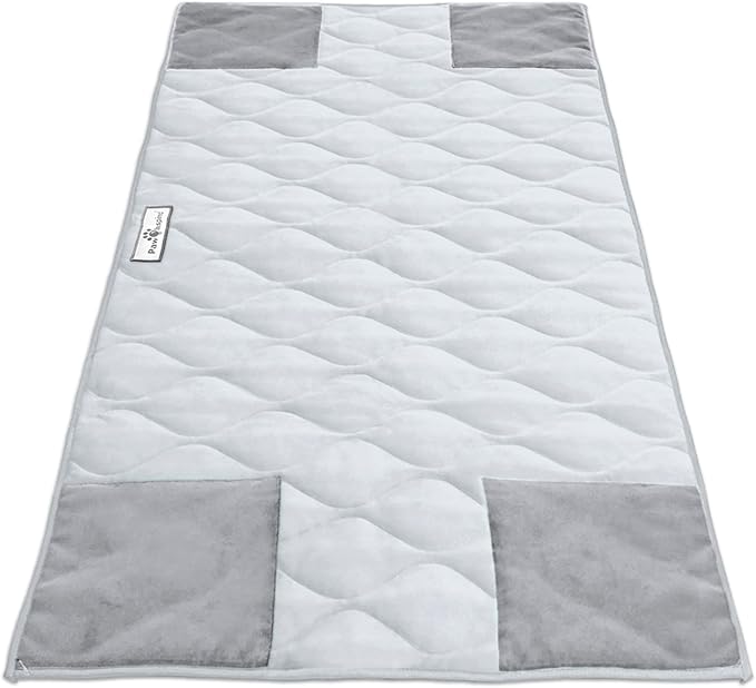 Paw Inspired PopCorner Guinea Pig Cage Liners | Washable Fleece Bedding or Pet Bed Mat for Small Animals | Super Absorbent Pee Pad with Reinforced Corners and Waterproof Bottom (Midwest, Light Gray) | Reinforced Corners, Super Absorbent Mat, Bedding, W...