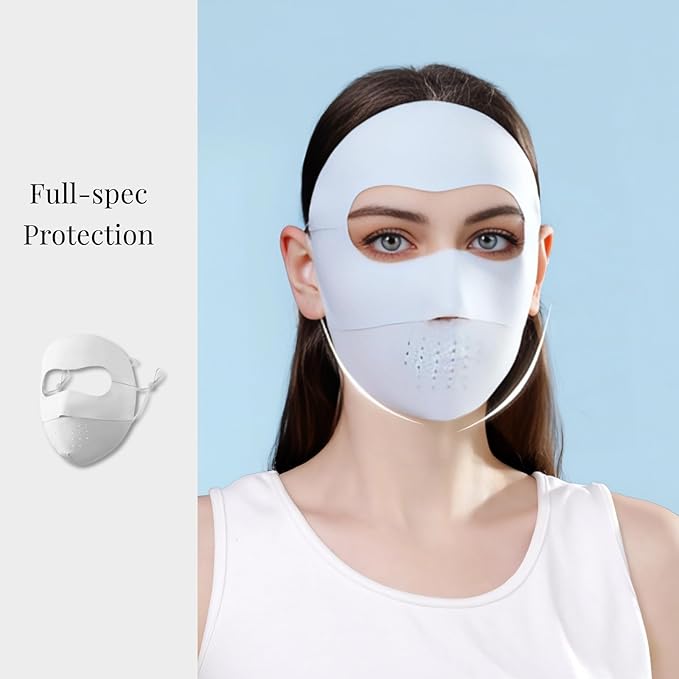 Full-Face Sun Protection Mask Face Cover Summer Breathable UV Protection Outdoor Wear for Women