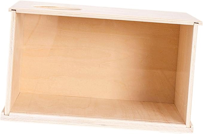 Hamster Digging Box, Toy Hiding Place, Transparent Observation Window for Small Animals with Lid, Size L
