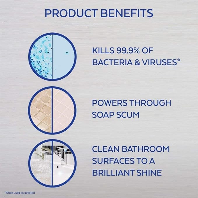 Lysol Mold and Mildew Remover, 2 Pack Bathroom Cleaner Spray, Whitens and Removes Soap Scum and Stains on Tiles, Grout, Bathtubs, Toilets, Sinks, 32 oz. Each