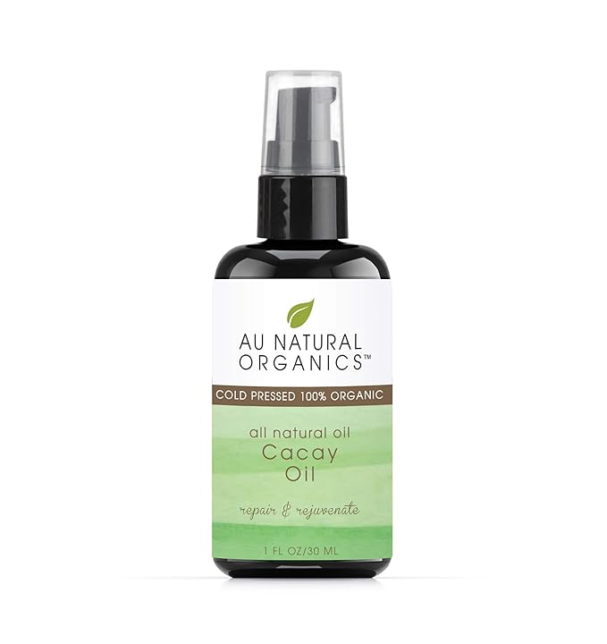 Au Natural Organics Cacay Oil - 100% Cold Pressed Kahai, Natural Retinal Vitamin A, E for Hair, Face, Body, Nails - Anti Wrinkle Face Oil, Repair Dry Damaged Hair, Reduces Flakes on Scalp 30ml