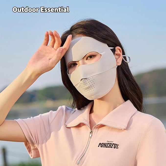 Breathable UV Face Cover UPF 50+ Women Summer Face Covering Eye Protection Sunscreen Mask Sports Face Cover