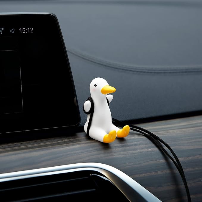 YGMONER Cute Swinging Duck Car Rear View Mirror Hanging Accessories Funny Car Interior Decor Gifts for Women Men (Duck)