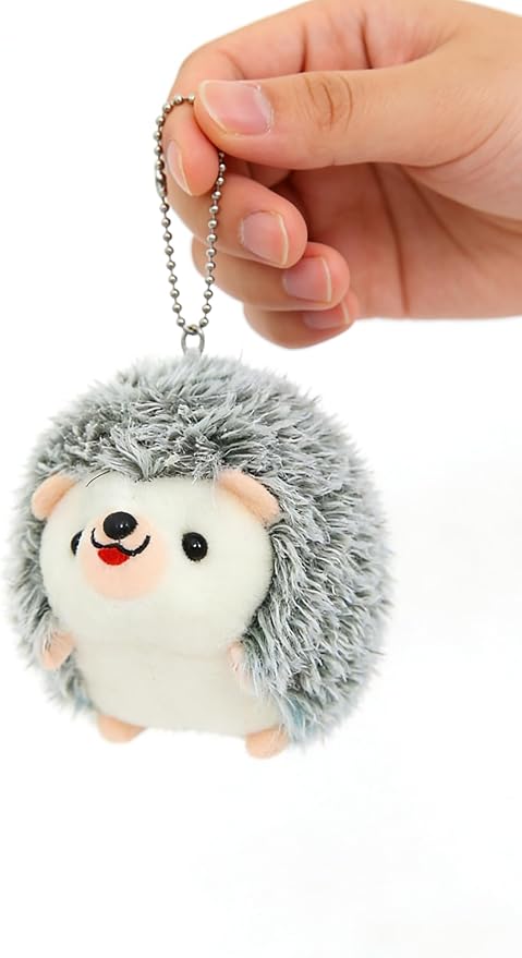 Cute Hedgehog Plush Keychain Bag Pendant, 3.93 x 3.93 Inches, Adult Accessory