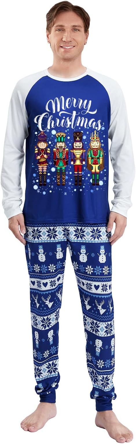 Christmas Family Pajamas Set Matching Holiday Plaid Sleepwear Set Reindeer/Tree Print Loungewear for Xmas Eve