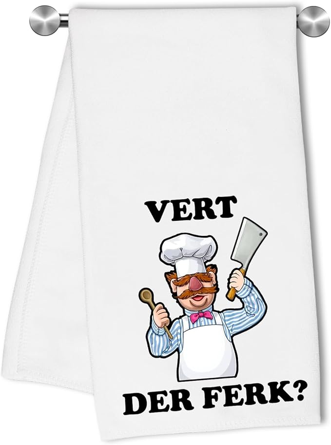 Swedish Chef Kitchen Towels Dish Towel Tea Towel Absorbent Hand Towels Decorative for Bathroom Kitchen Home Decor,Swedish Chef Love Gifts Ideal Housewarming Gift for Women,Men,Hostesses,Friends