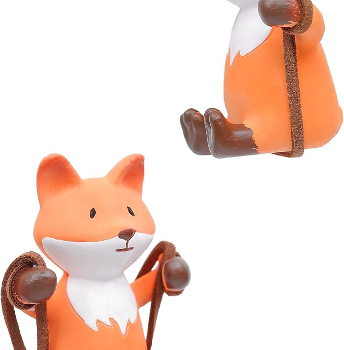 YGMONER Cute Swinging Fox Car Rear View Mirror Hanging Accessories Funny Car Interior Decor Gifts for Women Men (Fox)