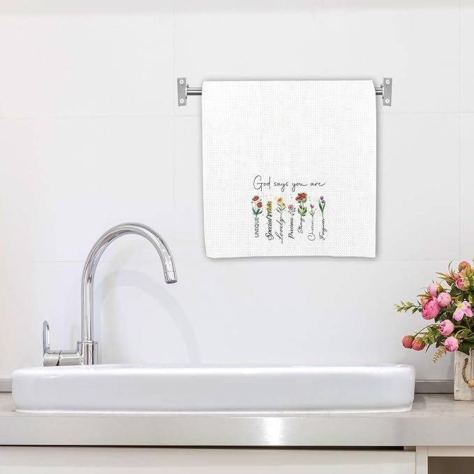 Friendship Tea Towel for Besties, Christian Gifts for Women, Absorbent Quick-Drying Kitchen Towel 16 * 24in
