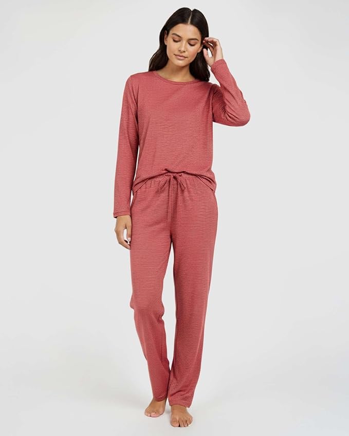 Real Essentials 2 Pack: Women's Comfy Pajama Sets - Short & Long Sleeve Ladies Loungewear Sleepwear PJs (Available In Plus)