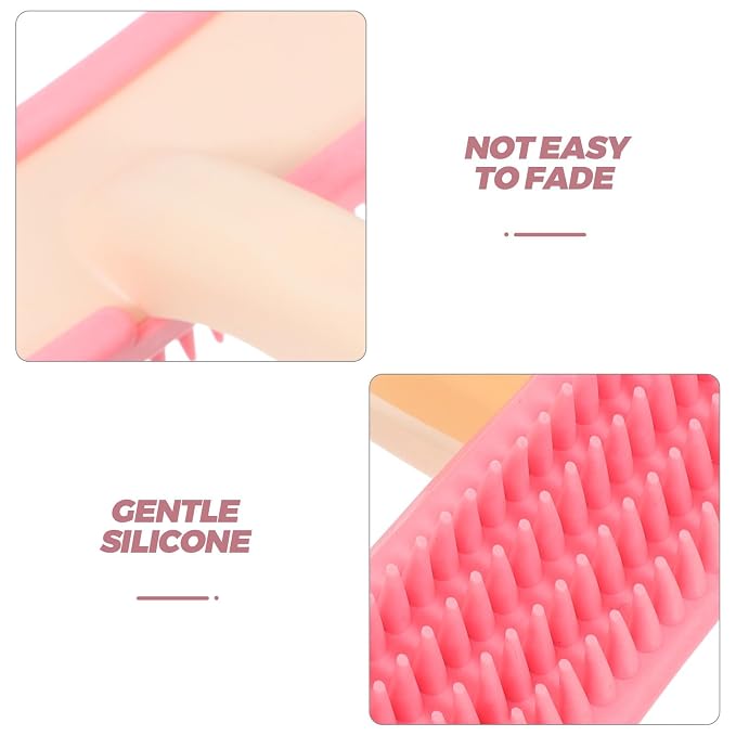 ABOOFAN Silicone Grooming Brush for Bunny and Small Pets with Soft Bristles, Easy Hair Removal and Hygienic Bath Cleaning Comb for Guinea Pigs, Rabbits, and Ferrets, User-friendly Design
