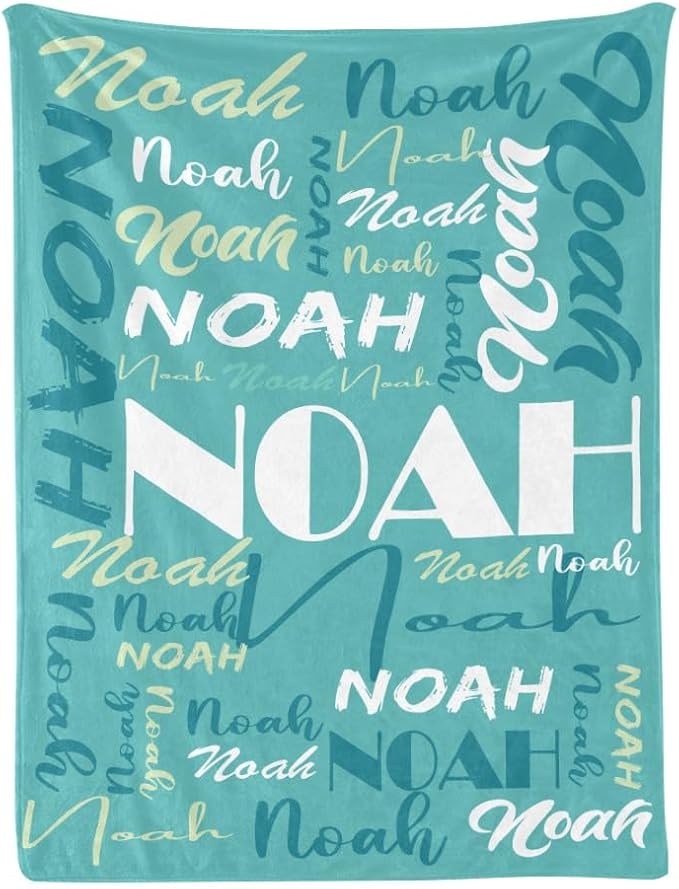 Dr.TOUGH Personalized Name Blanket Personalized Blanket for Adult Kids Flannel Customized Personalized Blankets and Throws
