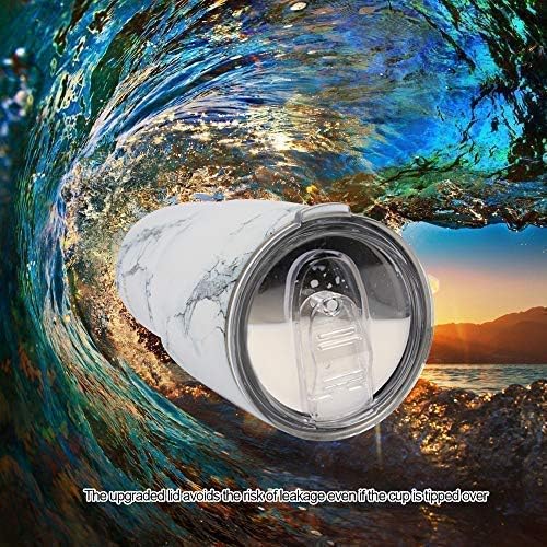Jormungand 30 oz Tumbler Stainless Steel Vacuum Insulated Travel Mug with Leak Proof Lid Double Wall Coffee Cup Water Bottle for Cold Beverages 30oz Tumbler Marble White