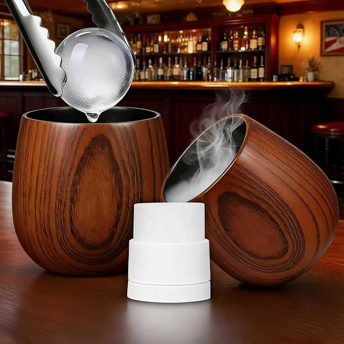 2PCS Charred Wooden Whiskey Glass – Handcrafted Solid Wood Tumbler for Men | Unique Whiskey Gifts | Natural Grain, Flame-Finished Bourbon Glass,Fathers Gifts For Dad，Him，Husband
