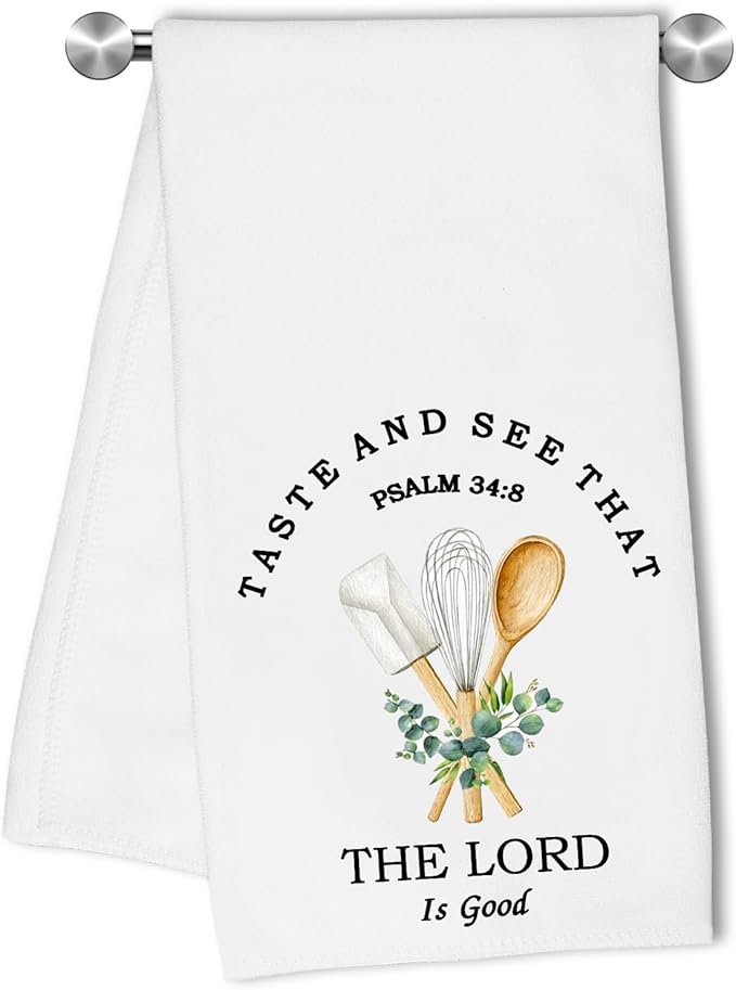Christian Kitchen Towels Dish Towel Tea Towel Absorbent Hand Towels Decorative for Bathroom Kitchen Home Decor,Religious Gifts Housewarming Gift for Women,Men,Hostesses,Friends,Chefs