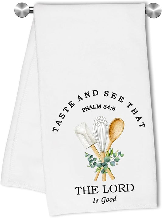 Christian Kitchen Towels Dish Towel Tea Towel Absorbent Hand Towels Decorative for Bathroom Kitchen Home Decor,Religious Gifts Housewarming Gift for Women,Men,Hostesses,Friends,Chefs