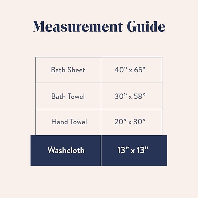 Brooklinen Super-Plush Turkish Cotton Washcloths Set of 2 Cotton, 820 GSM, Highly Absorbent, Machine Washable, Perfect for Home & Bathroom (13" x 13", White)