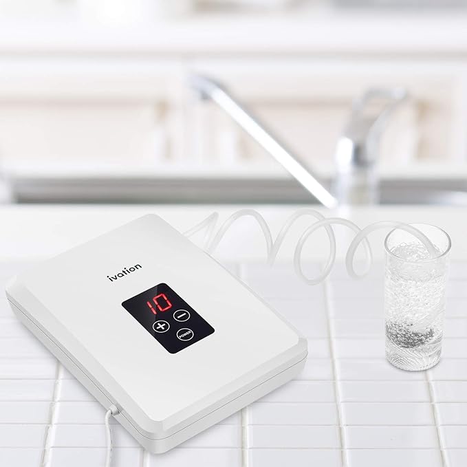 Ivation Portable Ozone Generator 600mg/h – Multipurpose Air Sterilizing & Freshening System w/2 Silicone Tubes, 2 Diffuser Stones & Timer; Purifies Air, Water, Food, Toothbrush