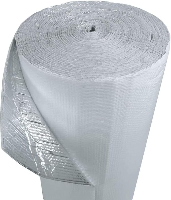US Energy Products 72" x 20' Double Bubble White Reflective Foil Insulation Thermal Barrier R8 6' x 20'