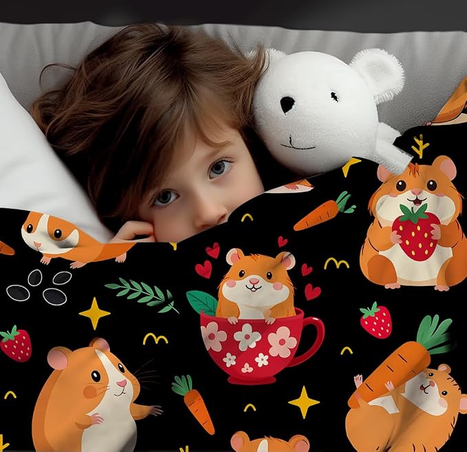 Hamster Blanket Gifts for Kid Girls,Hamsters Stuff Hamster Pets Animals Throw Blanket,Hamsters Gifts for Teens Women Boys 60"x50"