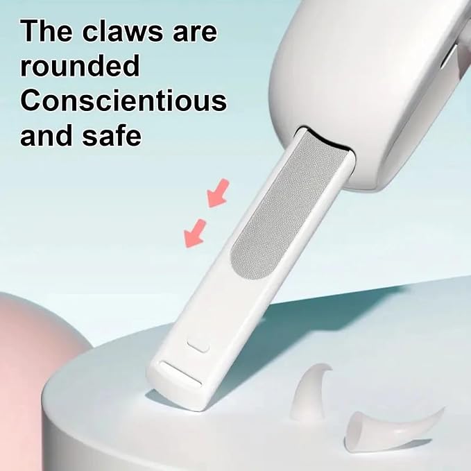 Adjustable Cat Nail Clipper to Avoid Excessive Cutting, Cat Nail Trimmer with Nail File, Pet Nail Clippers for Kitten Bunny Guinea Pig Rabbit Ferret (Blue)