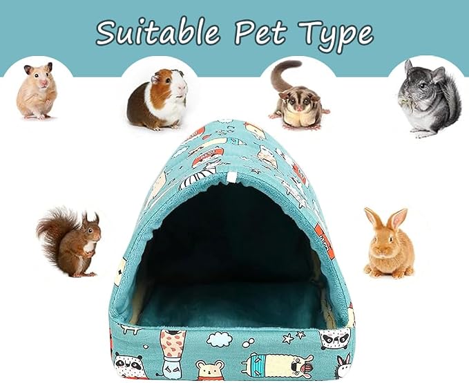 Guinea Pig Hideout Cozy Cotton Washable Tent for Small Animals | Hamster Bed, Portable House Cage Accessories Bunny Hedgehog Mouse Chinchillas Ferrets Bearded Dragons Rats (6.8"x7.4")