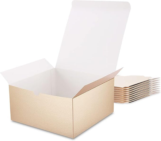 10 Gift Boxes 8x8x4 Inches Gift Boxes with Lids Boxes for Gifts Bridesmaid Proposal Boxes, Rose Gold Gift Boxes Bulk for Light Weight Gifts, Crafting