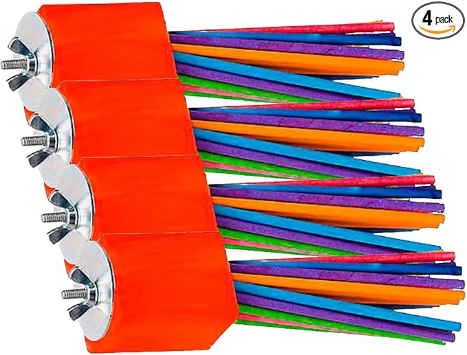 Super Bird Creations - SB301 Chewable Paper Party Bird Toy with Colorful Lollipop Sticks - Ringnecks Medium Conures Parrot - Chew Enthusiasts - Enriching Bird Toys for Medium to Large Birds - 4-Pack