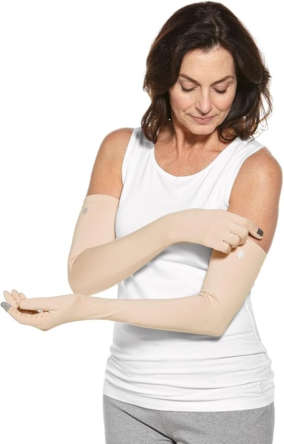 Coolibar Long Full Finger UV Sun Gloves - UPF 50+ Sun Protection - Culebra