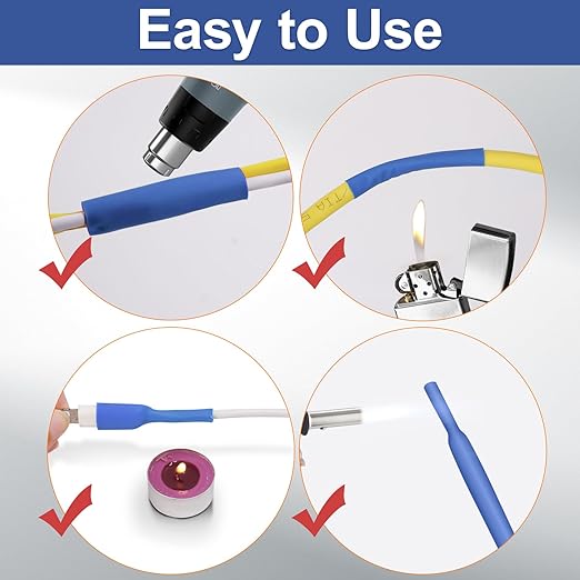 ASHINER Blue Heat Shrink Tubing Kit - 580Pcs EVA Material in 11 Sizes - Ideal for Electrical Insulation, Repairs, and Wire Connectors with User-Friendly Design and Storage Case