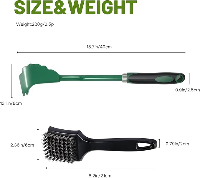 Heavy-Duty Lawn Mower Cleaning Scraper and Cleaning Stiff Brush are Used for the Maintenance and Cleaning of Outdoor Garden Lawn Mower Decks. (1 Pack)