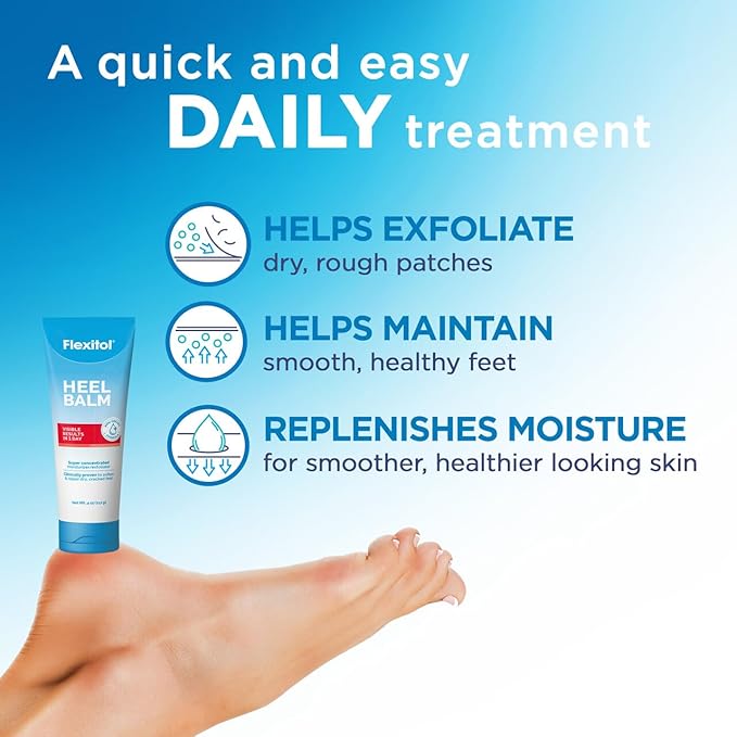 Flexitol Heel Balm, Rich Moisturizing & Exfoliating Foot Cream, 4 Oz Tube (Pack of 2)