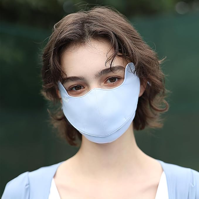 Sun Protection UPF 50+ UV Face Cover Summer Face Mask Neck Gaiter with Ear Loops SLN3M308