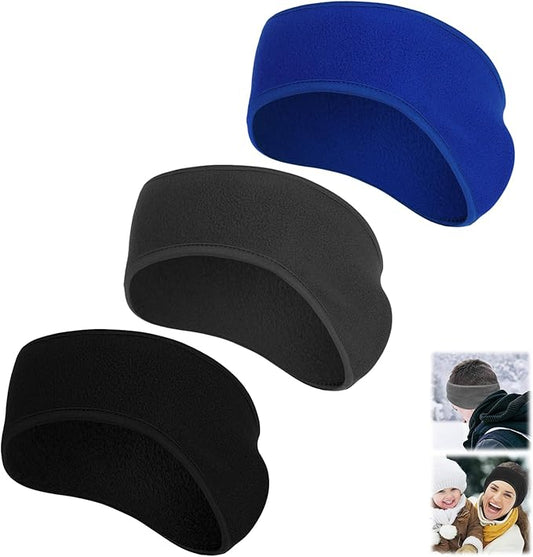 Ear Warmers Headband, Fleece Earmuffs Running Headband Winter Ear Covers Moisture Wicking Ski Sport Headband for Men & Women (19.2 inches, One Size, Cycling)