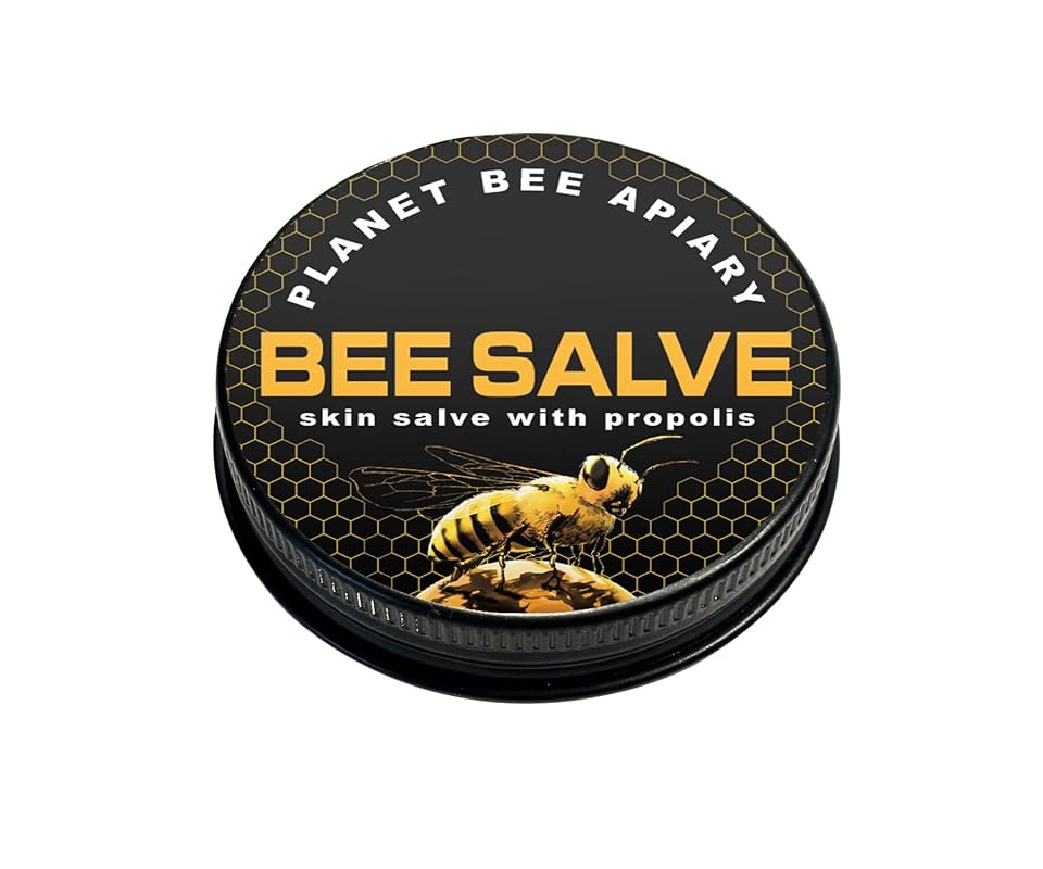 Salve, Hand Salve, Healing Balm, Dry Skin Salve with Beeswax and Propolis, Skin Repair, Moisturizer, All Natural, Planet Bee Apiary UNSCENTED BEE SALVE 1oz