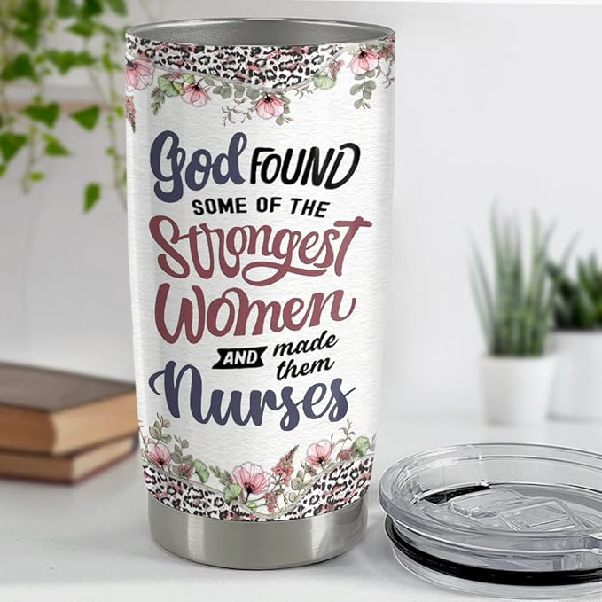 SANDJEST Nurse Tumbler 20oz Stainless Steel Insulated Coffee Travel Mug Cup Gift for Nurses Week, Graduation, Birthday, Christmas