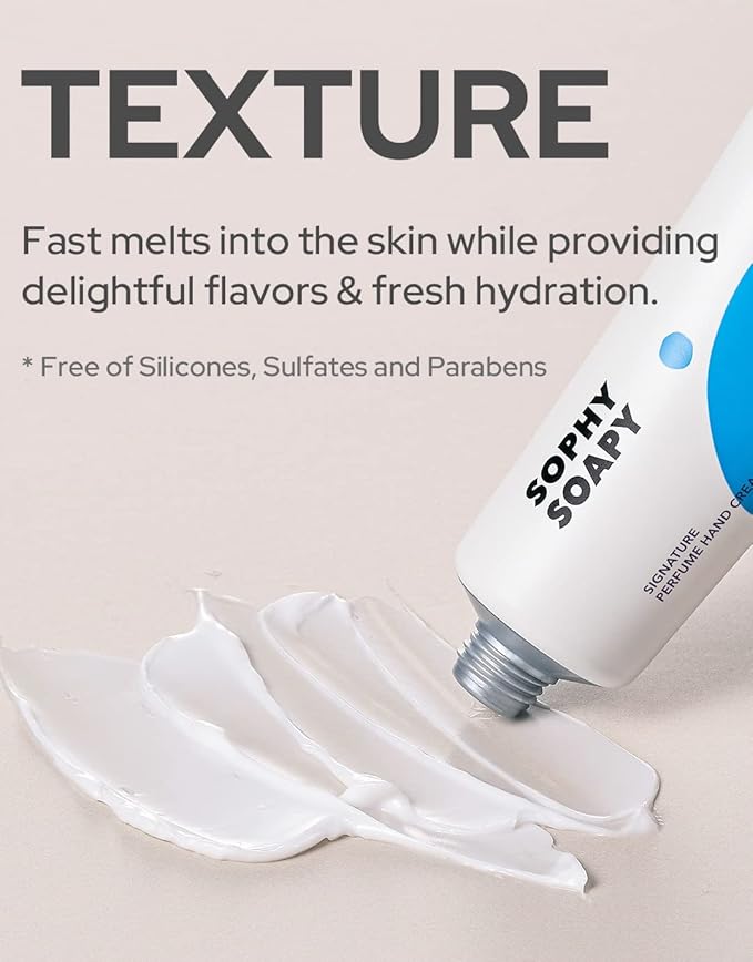 DUFT&DOFT Sophy Soapy Signature Perufume Nourishing Hand Cream, Non-greasy, Refreshing Hydration, Shea Butter, Vitamin E, Feel-Good Fragrance – 1.69 oz.