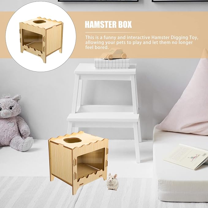 Small Animals Hiding House Creative Hamster Digging Box for Interactive Play Lightweight Design Pet Nest for Hamsters and Small Pets Enhances Enrichment and Exercise